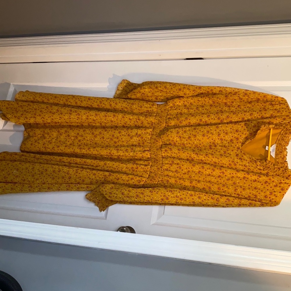 LG Yellow Floral Dress